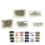 150 PCs Porcelain Ceramic Beads for Jewelry Making DIY Kit with 5 Meters Genuine Greek Leather Cord