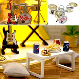 ZXBB DIY Dollhouse Miniature Kit with Dust Proof Rock Band Dolls House Furniture LED Lights Hand Craft Puzzle Model Birthday Gift for Children Girl Boy