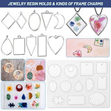 UV Resin Kit with Light, 136 Pcs UV Epoxy Resin Supplies with Upgrade UV Lamp Resin Jewelry Molds Starter DIY Kits Tools for Clear Casting Keychain Necklace Bracelet Making Arts Crafts Decor
