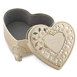 Things Remembered Personalized Soft Gold Anastasia Heart Keepsake Jewelry Box with Engraving Included