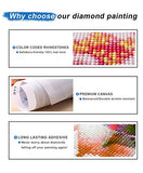 5D Full Drill Diamond Painting Kits for Adults Peach Blossom Kids Crystal Rhinestone Embroidery Paintings gem Arts Paint Craft (13.7x17.7 inch/35x45cm)