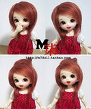 4-5inch(12cm): 1/12 BJD Kurhn Fur Wig Dollfie, AE PukiFee lati, Multicolor Medium-Length Hair