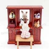 Odoria 1:12 Miniature Storage Cabinet Mini Doll Display Cupboard Bookcase Dollhouse Kitchen Furniture Accessories