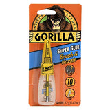 Gorilla Super Glue with Brush & Nozzle Applicator, 12 Gram, Clear, (Pack of 10)