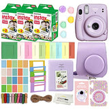 Fujifilm Instax Mini 11 Instant Camera with Case, 60 Fuji Films, Decoration Stickers, Frames, Photo Album and More Accessory kit (Lilac Purple)