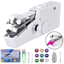 Handheld Sewing Machine, Cordless Portable Electric Mini Sewing Machiner Fast and Easy Sewing Fabric Clothing Kids Cloth Pet Clothes Suitable Family Travel Use