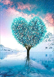 Diamond Painting Love Tree Kit for Adults Full Drill Paint with Diamond Art DIY Tree Painting by Number Kits Nightmare Gem Art Wall Decor Home Decor 11.8 x 15.7 Inch