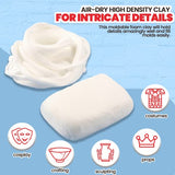 3.3 lbs Moldable Cosplay Foam Clay (White) – High Density and Hiqh Quality for Intricate Designs | Air Dries to Perfection for Cutting with a Knife or Rotary Tool, Sanding or Shaping