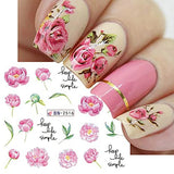 3D Flower Nail Stickers for Nail Art Water Transfer Floral Nail Decals Lavender Rose Camellia Nail Art Stickers Spring Summer Nail Designs Flower Stickers for Nails Women Nail Supplies,3 Big Sheets