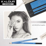 KALOUR Professional Sketching Drawing Pencils Set of 12 - Art Shading Pencil(8B-5H) - Tin Box - Ideal for Sketching,Drawing,Shading - for Beginners & Pro Artists