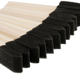 US Art Supply 1 inch Foam Sponge Wood Handle Paint Brush Set (Value Pack of 25) - Lightweight,