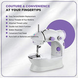 Juvenics Mini Sewing Machine- Small and Travel Friendly Sewing Machine - Foot Pedal- Portable for Small Projects and Quick Repairs