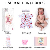 KSBD Reborn Baby Dolls Girl, 20 Inch Realistic Newborn Baby Doll with Weighted Cloth Body, Handmade Lifelike Reborn Doll, Advanced Painted Vinyl Gift Set for Kids Age 3+, Real Saskia Replica