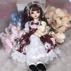 EastMetal 1/6 Scale Anime Style BJD Dolls Ball Jointed Doll Kawaii Fashion Dolls Adorable Cute Doll with Full Set Clothes Shoes Wig Makeup, for Girls Women Gift(Color:1#)