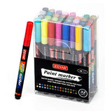 ZEYAR Acrylic Paint Pens, Water based, Extra Fine Point, 32 vibrant colors, Opaque Ink, Paint Markers for Glass, Rock, Paper, Ceramic, Plastic and Non porous surfaces