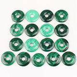 Natural Malachite Donut Gemstone Pendant Beads Mix Wholesale 25mm B