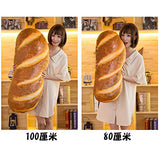 3D Simulation Bread Shape Plush Pillow,Soft Butter Toast Bread Food Cushion Stuffed Toy for Home Decor 31.4"