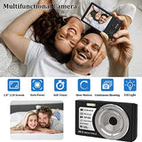 4K Digital Camera, 16x Digital Zoom Compact Camera, 48 MP Pixel Auto Focus Camera with 32GB SD Card 2 Batteries