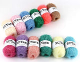 SCYarn for Scrubbies 12 Skeins Bonbons Yarn Assorted Colors 100% Polyester for Dishcloths Crochet and Knitting Project - Total 984 Yards Craft Kit (Pastel)