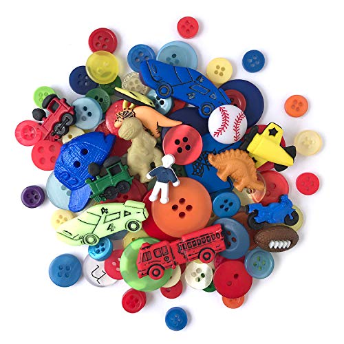 Buttons Galore 50-Value Pack Boys Button