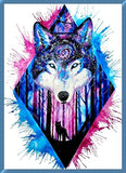 BELLCAT Wolf Diamond Painting- Diamond Painting Kits, Full Coverage, Round Rhinestone, DIY Tool Kit Art Supplies- Fun Gifts for Adults&Children, Craftwork for Indoor Décor(12"x16")