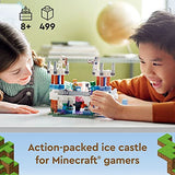 LEGO Minecraft The Ice Castle 21186 Building Toy Set for Kids, Girls,and Boys Ages 8+(499 Pieces), Multicolor