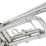 Trumpet Bb Flat, Les Ailes de la Voix Nickel Plated Brass Trumpet Includes Hard Case 7C Mouthpiece for Student Beginner