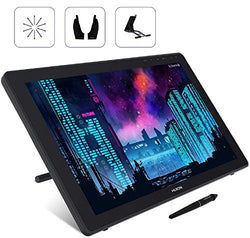 2020 HUION Kamvas 22 Graphics Drawing Monitor Android Support, 8192 Pressure Levels Battery-Free Stylus Tilt, Anti-Glare Large Screen Pen Display, with Adjustable Stand/2 Gloves/10 Pen Nibs, 21.5inch