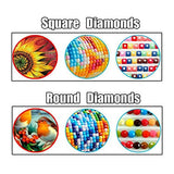 Diamond Embroidery Large DIY 5D Diamond Painting Kits for Kids Adults Full Drill Rhinestone Embroidery Diamond Art Cross Stitch for Home Bedroom Wall Decoration Gift Fairy with Moon (70x90cm/28x36in)