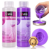 LET'S RESIN Silicone Mold Making Kit 25A, Mold Making Silicone Rubber Flexible & Firm, Liquid Silicone for Mold Making, Molding Silicone for Casting Resin Molds, Silicone Molds (Purple,20.8OZ)