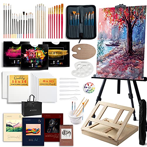 Art Supplies, 137 Piece Deluxe Wooden Art Set with Easel, Painting Supplies  in Portable Case for Painting & Drawing, Professional Art Kits for Teens  Adults Artist and Beginners 