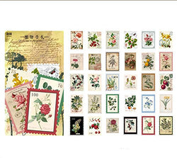 60Pcs Stickers Set Vintage Plant Flower Journal Stickers for Planner DIY Crafts Embelishment Diary 30 Designs Each 2pcs (Plant(zhiwushouzha))…