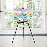 Artify 61 Inches Painting Easel Stand, Adjustable Height from 22-61”, Tripod for Painting and Display with a Carrying Bag, Aluminum, 1PACK, Black
