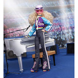 Elton John Barbie Collector Doll (12-inch, Curly Blonde Hair) in Bomber Jacket and Flared Denim, with Doll Stand and Certificate of Authenticity