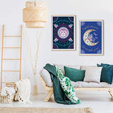 Pillow & Toast Mandala Wall Hangings for Bedroom Decoration, Set of 4 Art Prints, Crystals Zodiac