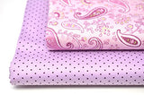 RayLineDo 2PCS 100% Cotton Printed Half Metre Quilting Fabric Patchwork Fabric Scrapbooking