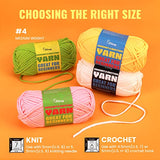 Pllieay Lawngreen Cotton Yarn for Crocheting and Knitting, 4 Pack Crochet Yarn for Beginners with Easy-to-See Stitches, Cotton-Nylon Blend Yarn for Beginners Crochet Kit Making