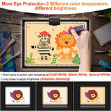 Rechargeable Tracing Light Box, Upgraded Wireless A4 Light Board, Battery Powered Ultra-Thin Light Pad with 4 Magnets, 3 Color Temperature, Magnetic Pen Clip, Brightness Dimmable for Diamond Painting