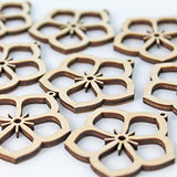 ALL SIZES BULK (12pc to 100pc) Unfinished Wood Wooden Laser Cutout Tropical Flower Dangle Earring Jewelry Blanks Shape Crafts Made in Texas