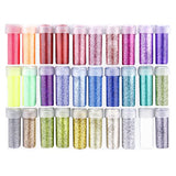 U.S. Art Supply Crazy Colors 30 Color Deluxe Glitter Shake Jars Set Kit - Extra Fine Glitter in