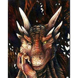 5D Diamond Painting Full Drill, Dragon Diamond Painting Kits for Adults Kids Crystal Rhinestone DIY Arts Craft for Home Wall Decor (B, 11.8x15.7inch)