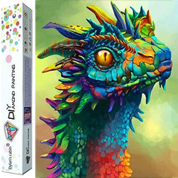 Dylan's cabin DIY 5D Diamond Painting Kits for Adults,Full Drill Embroidery Paint with Diamond for Home Wall Decor（dragon/16x12inch)
