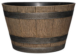 Classic Home and Garden HD1-1027 DisOak Whiskey Barrel, 20.5" Distressed Oak
