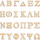 96 Pieces Wooden Greek Letter Unfinished Wooden Letters Single Layer Letter Wooden Greek Alphabets Letter for DIY Painting Crafts Home Decoration (2 Inch)