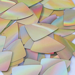 Sequin Fishscale Fin 1.5" Gold Lazersheen Reflective Metallic. Made in USA