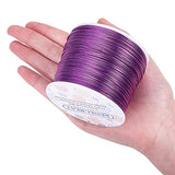 BENECREAT 20 Gauge 770FT Aluminum Wire Anodized Jewelry Craft Making Beading Floral Colored Aluminum Craft Wire - Purple