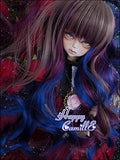 (22-24CM) BJD Doll Hair Wig 8-9" 1/3 SD DZ DOD LUTS / Gray + Lavender Mixed Colors Long Wavy Hair FBE123