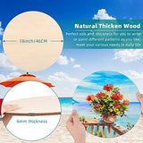 2 Pieces 1/4 Inch Thick Natural Wood Circles Unfinished Round Wood Cutouts Wooden Blank Slices for Door Hanger, Painting Wood Burning and Home Decoration (8 Inch)