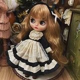 XSHION 1/6 BJD Doll Clothes Accessories, Vintage Royal Court Dress Clothes Set for Blythe Doll 12 Inch Ball Jointed Doll Dress Up Accessories