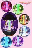ACCOCO Large Carousel Music Box Luxury Color Change LED Light Luminous Rotating 3-Horse Moving Up